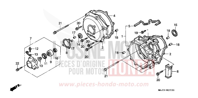 CLUTCH COVER for Pan-European ABS MUTE BLACK METALLIC (NH359) from 1997